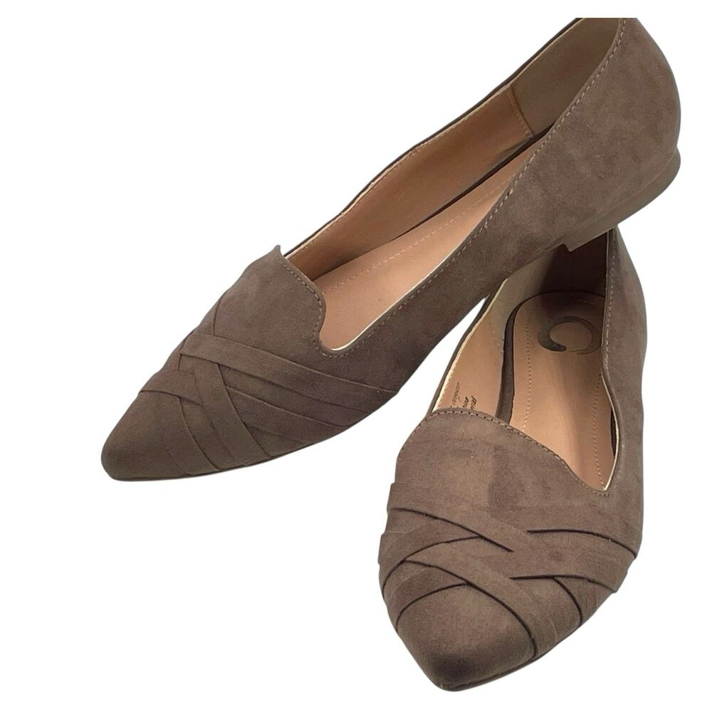 Women’s Brown Pointed Toe Woven Detail Flats Size 7 - Picture 6 of 8